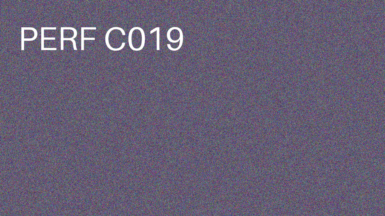 Perf Course 019 C019