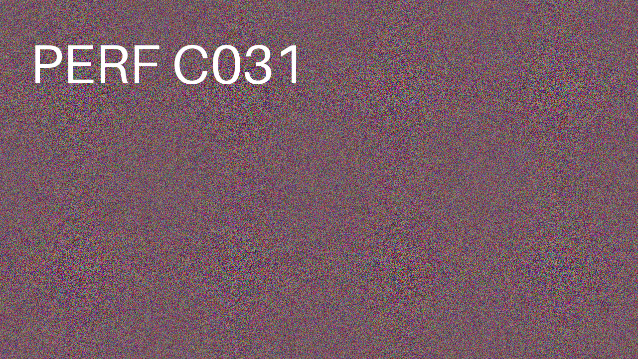 Perf Course 031 C031