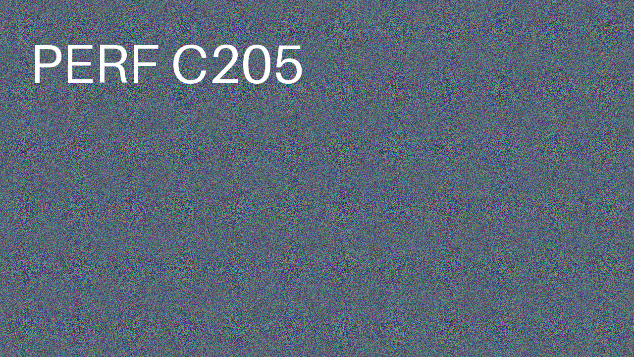 Perf Course 205 C205