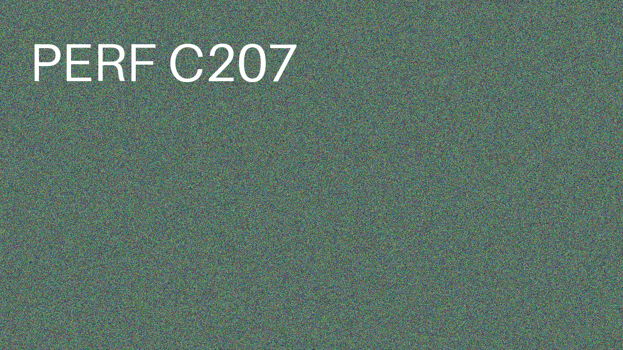 Perf Course 207 C207