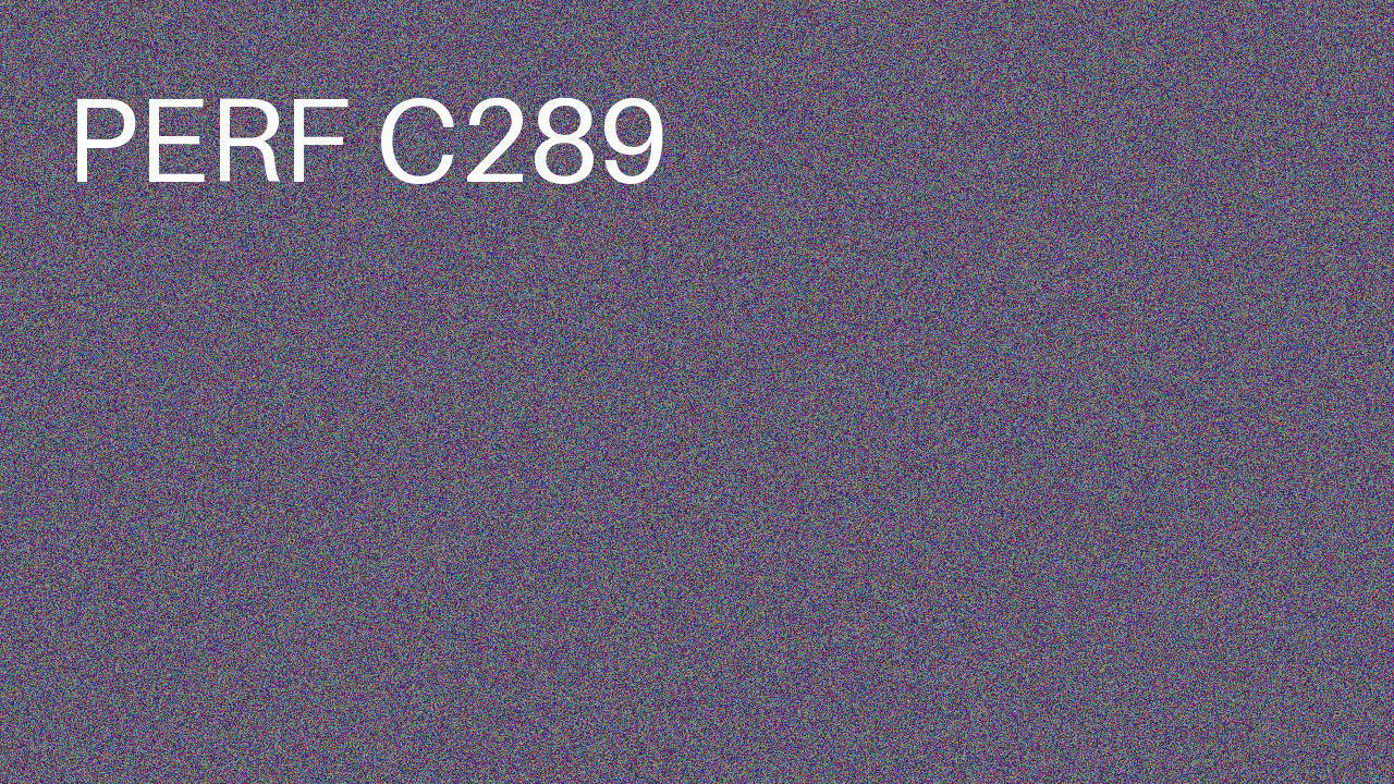 Perf Course 289 C289